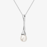 Drop Pearl Long Chain Necklace gembea jewelry