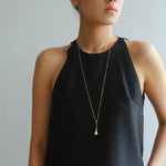 Drop Pearl Long Chain Necklace - Gembea Jewelry