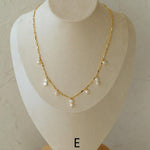 Overlay Natural Pearl Pendant Necklace - Gembea Jewelry