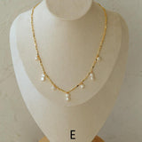Overlay Natural Pearl Pendant Necklace - Gembea Jewelry