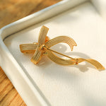 Elegant Bow Freshwater Pearl Brooch gembea jewelry