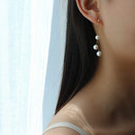 Elegant Gold Wire Pearl Earrings Gembea jewelry