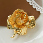 Elegant Golden Rose Brooch gembea jewelry