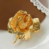 Elegant Golden Rose Brooch gembea jewelry