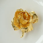 Elegant Golden Rose Brooch gembea jewelry