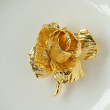 Elegant Golden Rose Brooch gembea jewelry