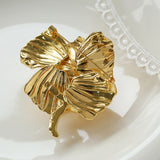 Elegant Golden Rose Brooch gembea jewelry