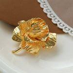 Elegant Golden Rose Brooch gembea jewelry