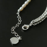 Elegant Long Chunky Chain Splicing Pearl Necklace gembea jewelry