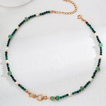 Emerald Green Jadeite Peacock Pearl Necklace - Gembea Jewelry