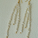 Extra Long Irregular Pearl Drop Earrings gembea jewelry