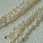 Extra Long Irregular Pearl Drop Earrings gembea jewelry