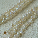 Extra Long Irregular Pearl Drop Earrings gembea jewelry