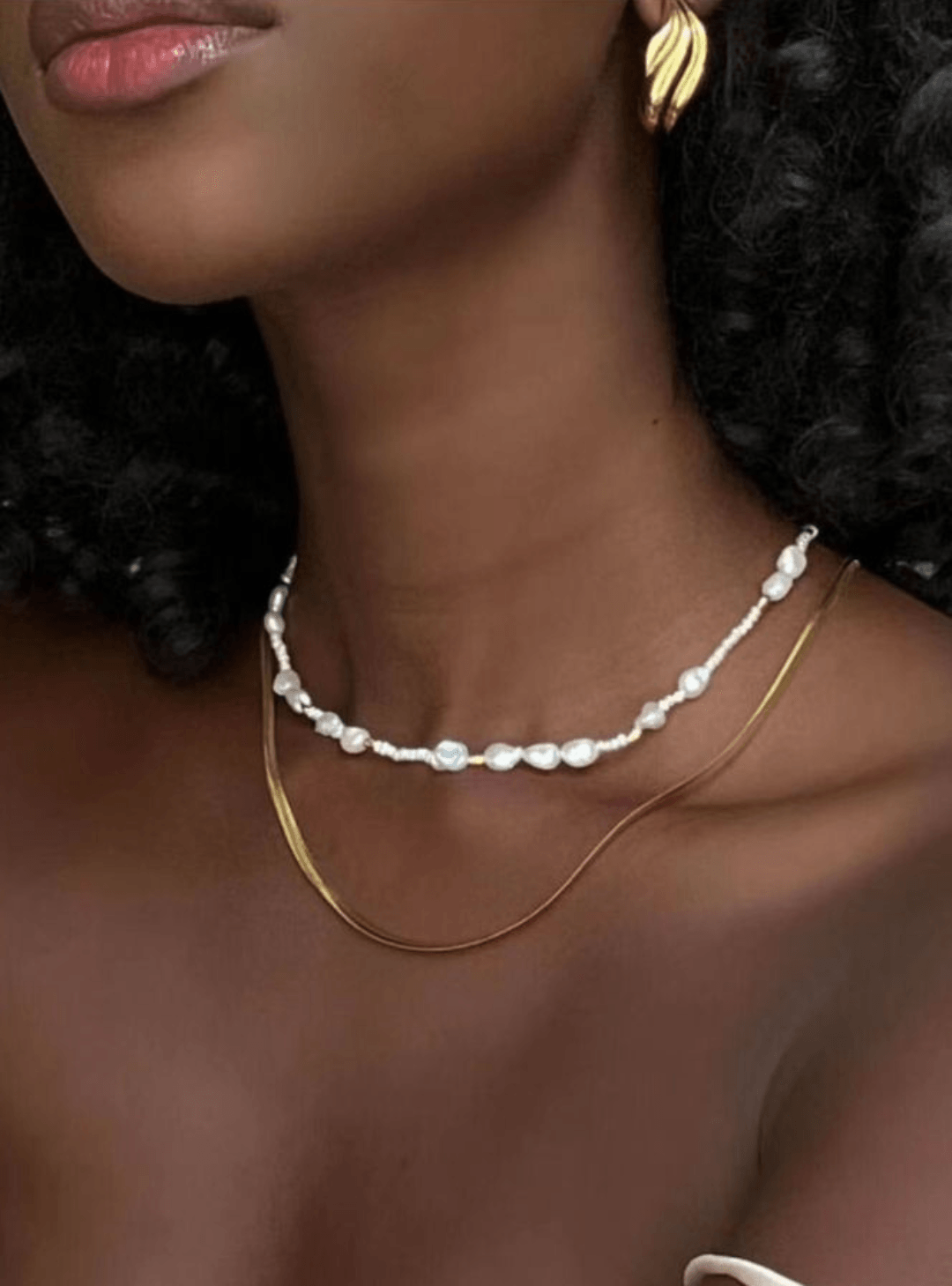 Simple Freshwater Rice Pearl Necklace - Gembea Jewelry