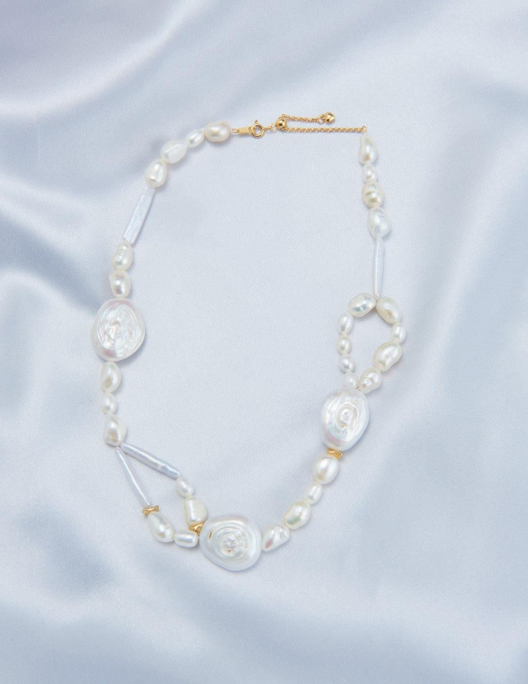 French Style Round Baroque Pearl Choker Necklace - Gembea Jewelry