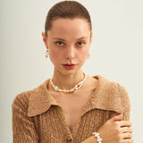 French Style Round Baroque Pearl Choker Necklace - Gembea Jewelry