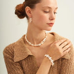 French Style Round Baroque Pearl Choker Necklace - Gembea Jewelry