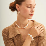 French Style Round Baroque Pearl Choker Necklace - Gembea Jewelry