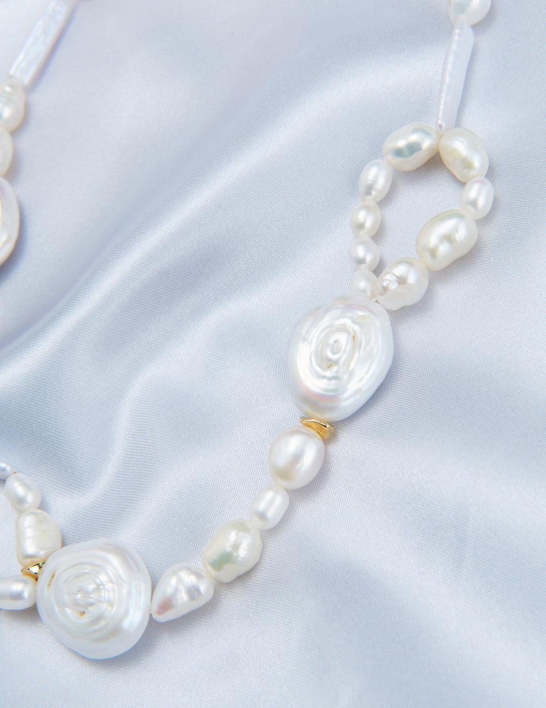 French Style Round Baroque Pearl Choker Necklace - Gembea Jewelry