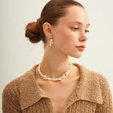 French Style Round Baroque Pearl Choker Necklace - Gembea Jewelry