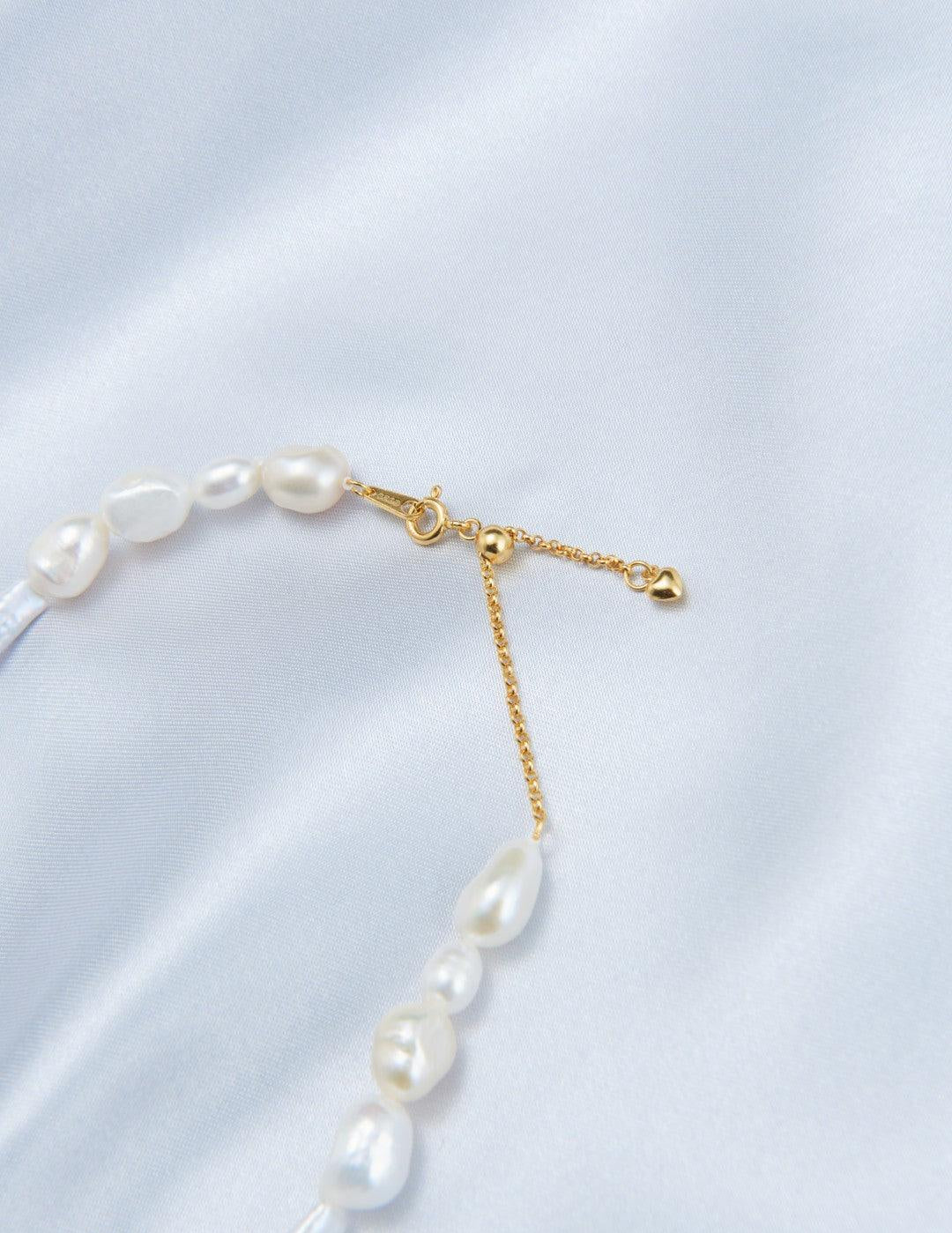 French Style Round Baroque Pearl Choker Necklace - Gembea Jewelry