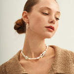 French Style Round Baroque Pearl Choker Necklace - Gembea Jewelry