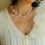 French Wheat Elegance Pearl Necklace gembea jewelry