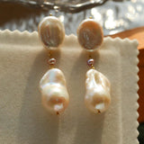 Freshwater Baroque Pearl Drop Earrings - Gembea Jewelry