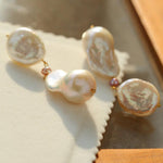 Freshwater Baroque Pearl Drop Earrings - Gembea Jewelry