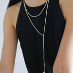 Long Necklace of Natural Baroque Pearls - Gembea Jewelry