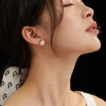 Geometric Freshwater Pearl Earrings - Gembea Jewelry