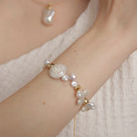 Gembea Jewelry Round Baroque Gold Bean Pearl Bracelet