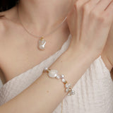 Gembea Jewelry Round Baroque Gold Bean Pearl Bracelet