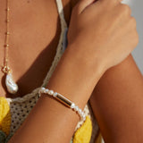 Gold Tube Freshwater Pearl Bracelet - Gembea Jewelry
