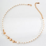 Golden Heart Rice Bead Pearl Necklace - Gembea Jewelry