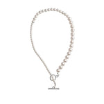 Gradient Artificial Pearl Collarbone Choker Necklace gembea jewelry