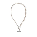 Gradient Artificial Pearl Collarbone Choker Necklace gembea jewelry