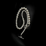 Gradient Artificial Pearl Collarbone Choker Necklace gembea jewelry