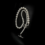 Gradient Artificial Pearl Collarbone Choker Necklace gembea jewelry