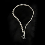 Gradient Artificial Pearl Collarbone Choker Necklace gembea jewelry