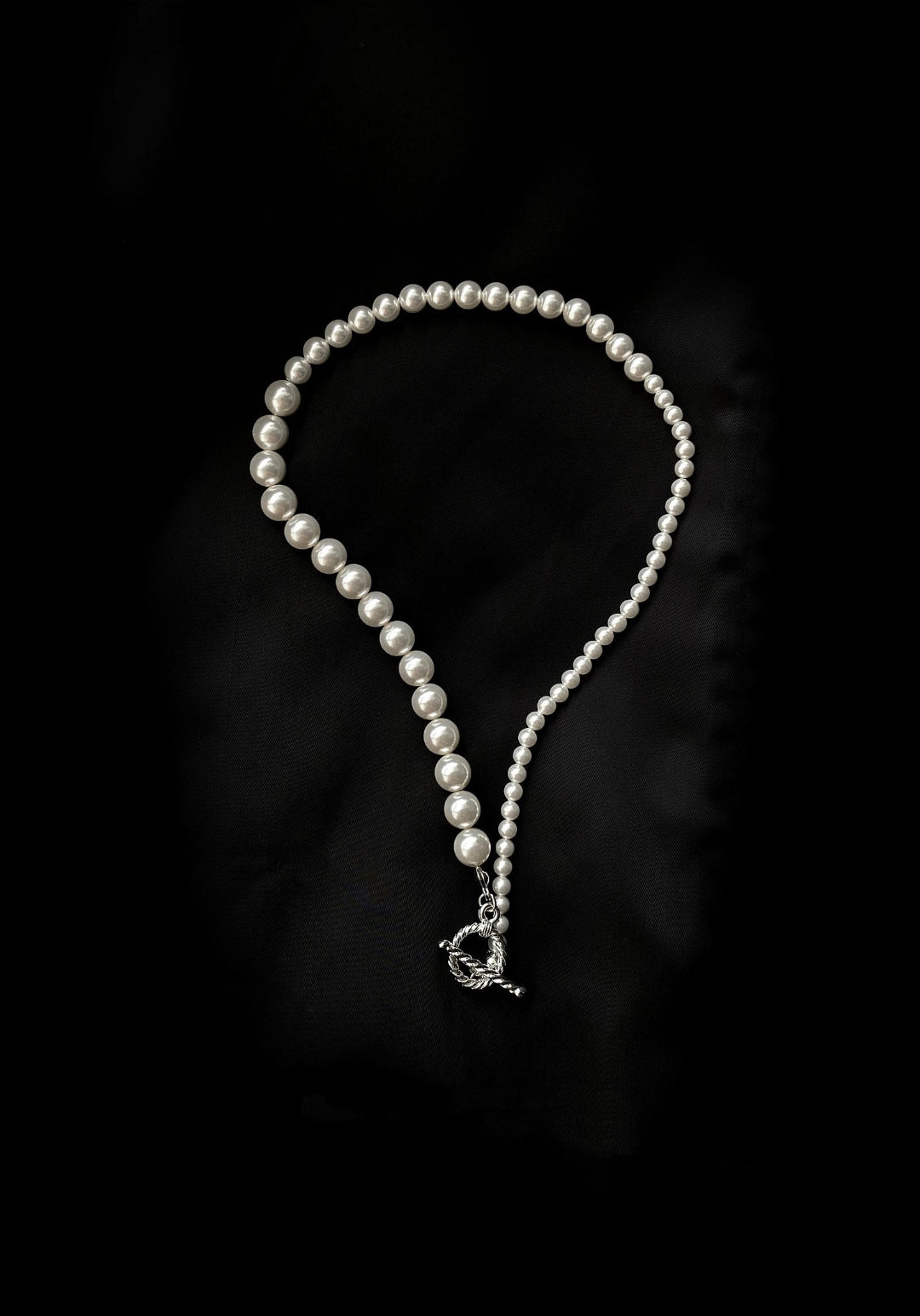 Gradient Artificial Pearl Collarbone Choker Necklace gembea jewelry