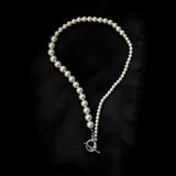 Gradient Artificial Pearl Collarbone Choker Necklace gembea jewelry