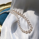 Gradient Artificial Pearl Collarbone Necklace-Gembea Jewelry