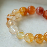 Gradient Red Yellow Resin Flower Beaded Bracelet gembea jewelry
