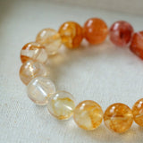 Gradient Red Yellow Resin Flower Beaded Bracelet gembea jewelry