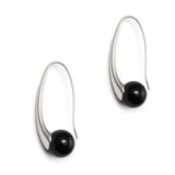 Gray Red Black Agate Stone Ear Hooks Earrings gembea jewelry