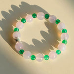 Green Agate Beaded Bracelet gembea jewelry