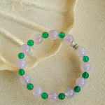 Green Agate Beaded Bracelet gembea jewelry