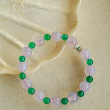 Green Agate Beaded Bracelet gembea jewelry