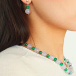 Spring Heartbeat Green Agate Earrings - Gembea Jewelry